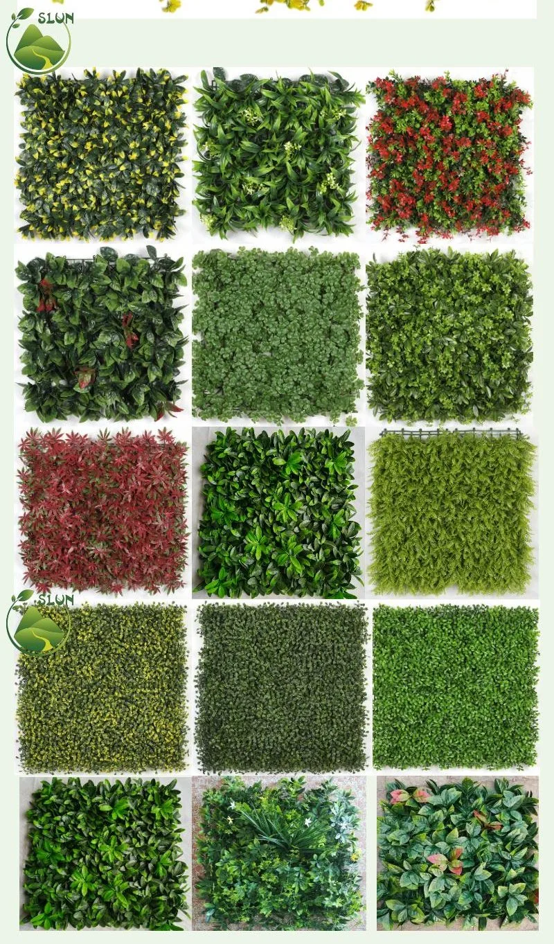 Wall Artificial Grass UV Protected Outdoor Garden Green Plants Panels Vertical Garden Planter