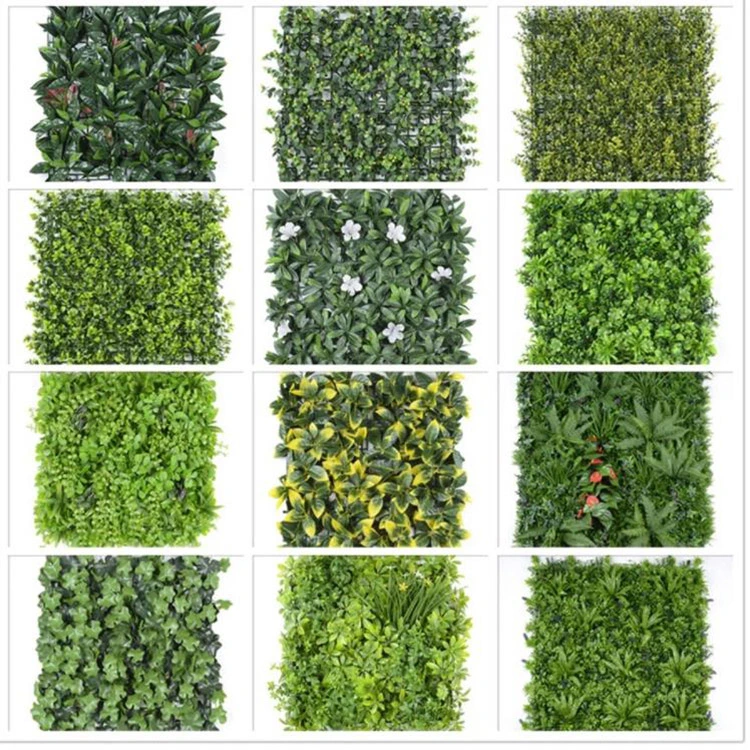 China Supplier UV Protection Faux Grass Wall Artificial Boxwood Hedge Greenery Panel