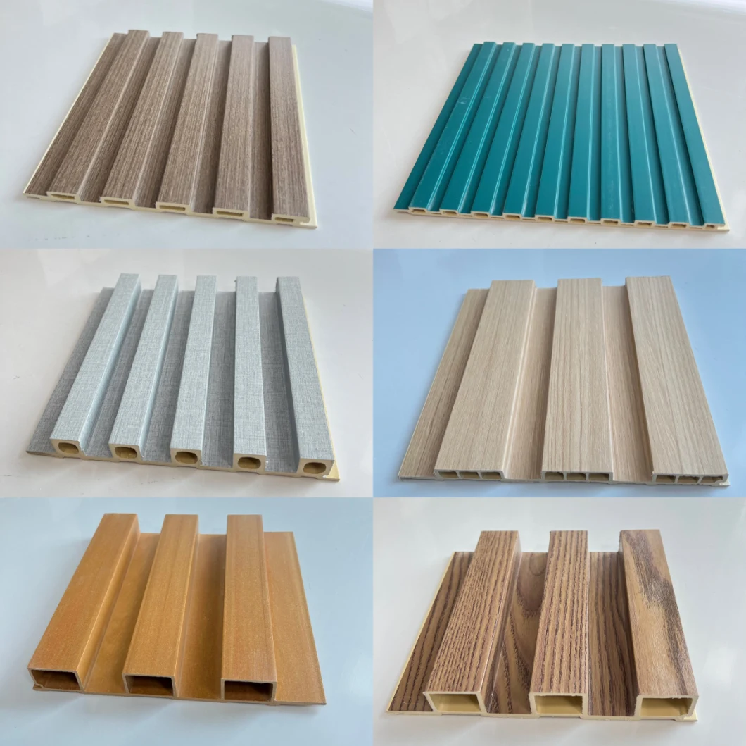 Gmart Water-Proof Wood Fiber External Cladding Exterior PVC Panels Fluted Panel Outdoor Privacy Wall WPC Cladding Wall Pane