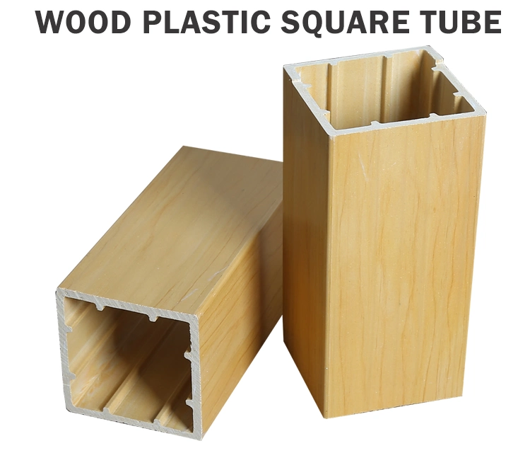 Professional Design Wood Plastic Composite Interior WPC Timber Tube Easy Install WPC Composite Plastic Wood Timber Tube