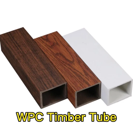 Professional Design Wood Plastic Composite Interior WPC Timber Tube Easy Install WPC Composite Plastic Wood Timber Tube