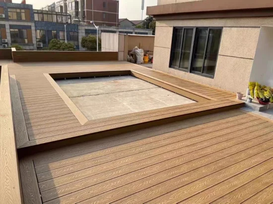 Plastic Wood Exterior Outdoor WPC Deck Flooring Wood PE Plastic Composite Decking Marine WPC Solid Composite Decking